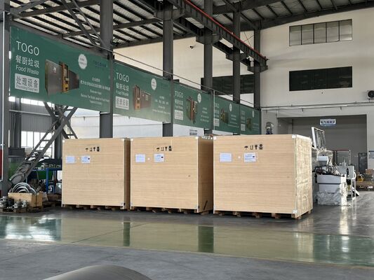 4300 2120 2170mm مواد غذایی کمپوستر TG CC 1000S 1000kg روز تبدیل کننده زباله های بیولوژیکی مواد کود ارگانیک بدون بوی تولید شده