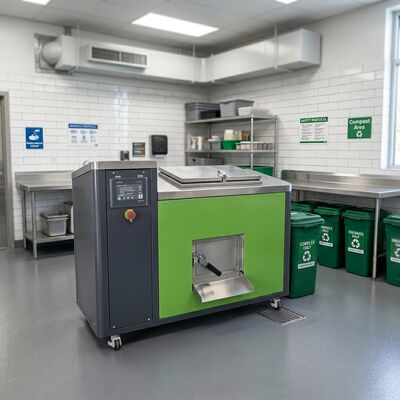 دستگاه دفع زباله غذایی تجاری TOGO 80 کیلوگرم در روز با کنترل PLC کاملاً خودکار برای تخمیر و بوزدایی