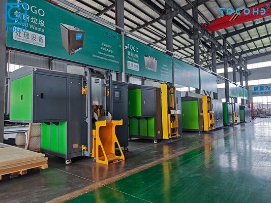 TOGO TG-CC-200S 200kg / روز دستگاه دفع زباله های غذایی با عملکرد بدون بوی و دستگاه کمپوست زباله های آشپزخانه کنترل شده توسط PLC